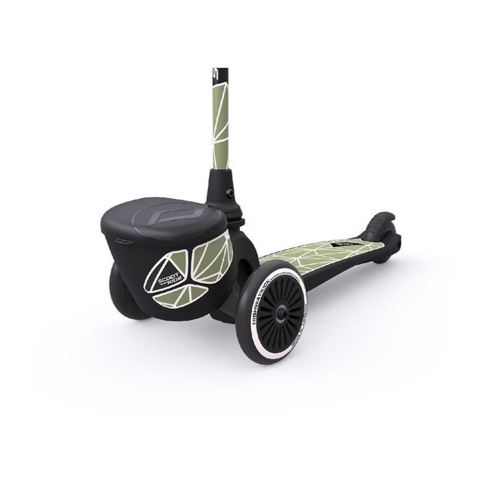 Самокат Highwaykick-2 Scoot and Ride SR-210201-GREENLINES, со светящимися колесами, зеленый