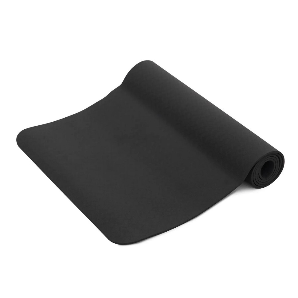 Коврик (мат) спортивный для йоги и фитнеса SportVida SV-EZ0056 TPE 183 x 61 x 0.6 см, Black