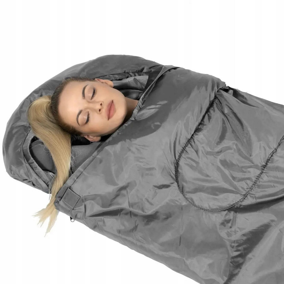 Спальний мішок (спальник) 2 в 1 Springos CS0043 Graphite/Grey