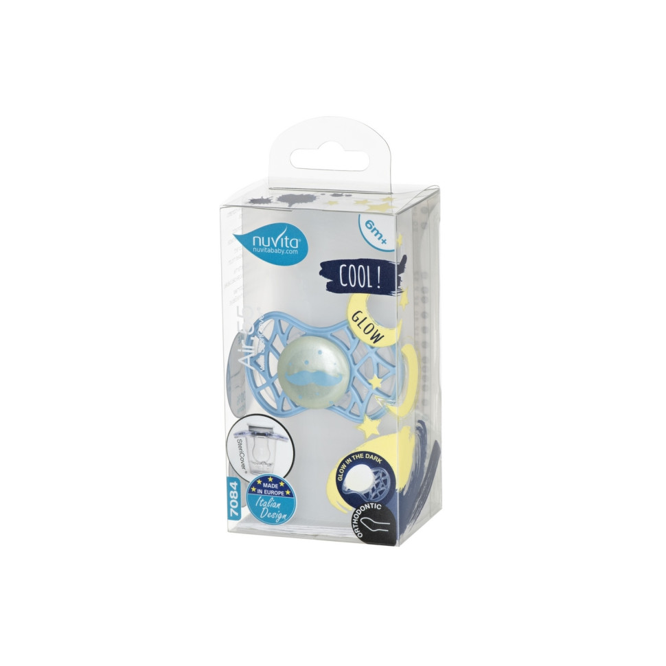 Пустышка Nuvita 7084 Air55 Cool ортодонтическая 6m+ 