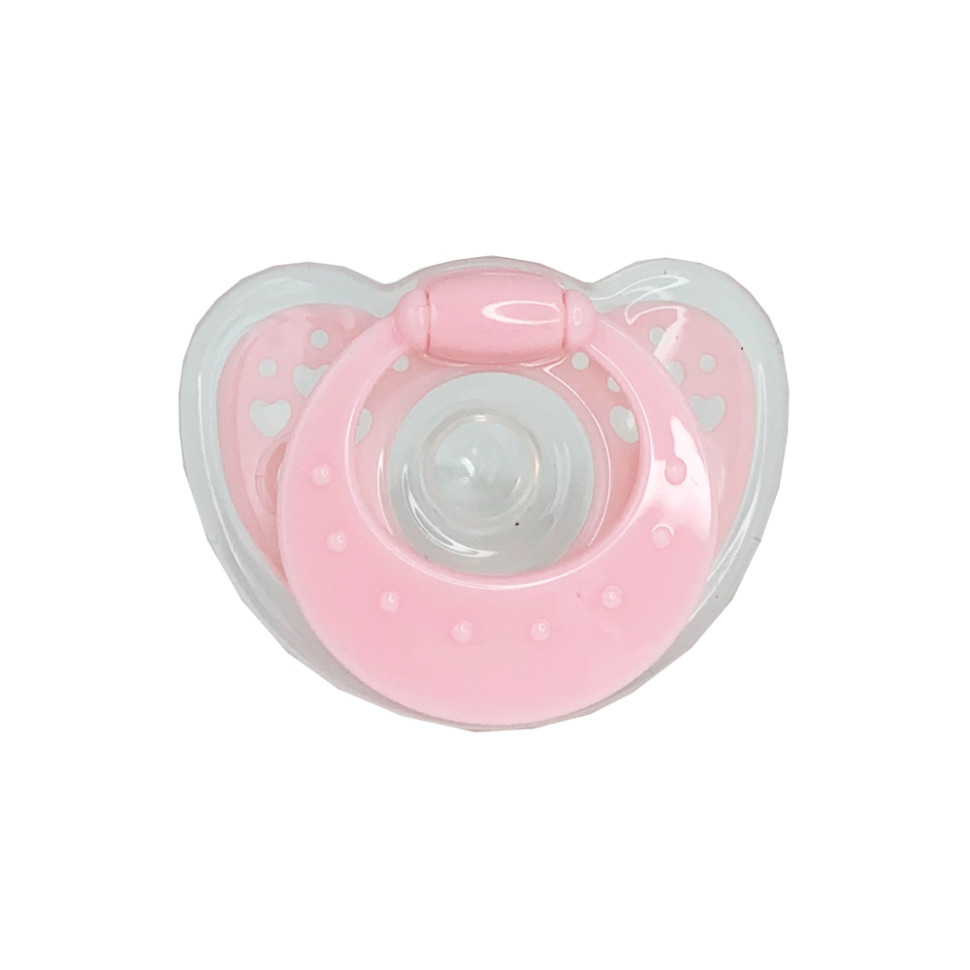 Дитяча силіконова пустушка Mega Zayka MGZ-0517(Pink) кругла