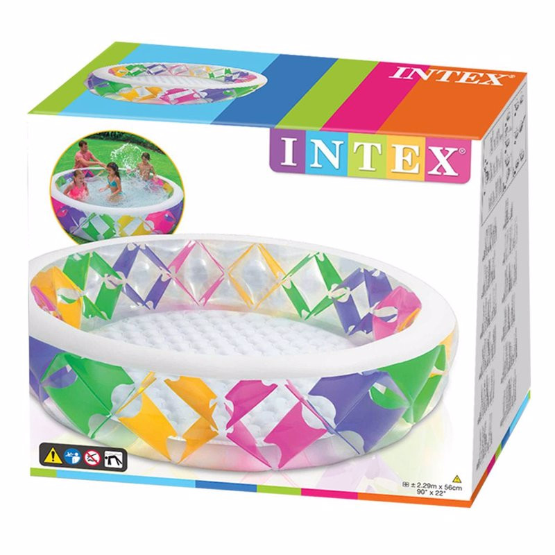 Надувной бассейн семейный Intex 56494 Ромбы