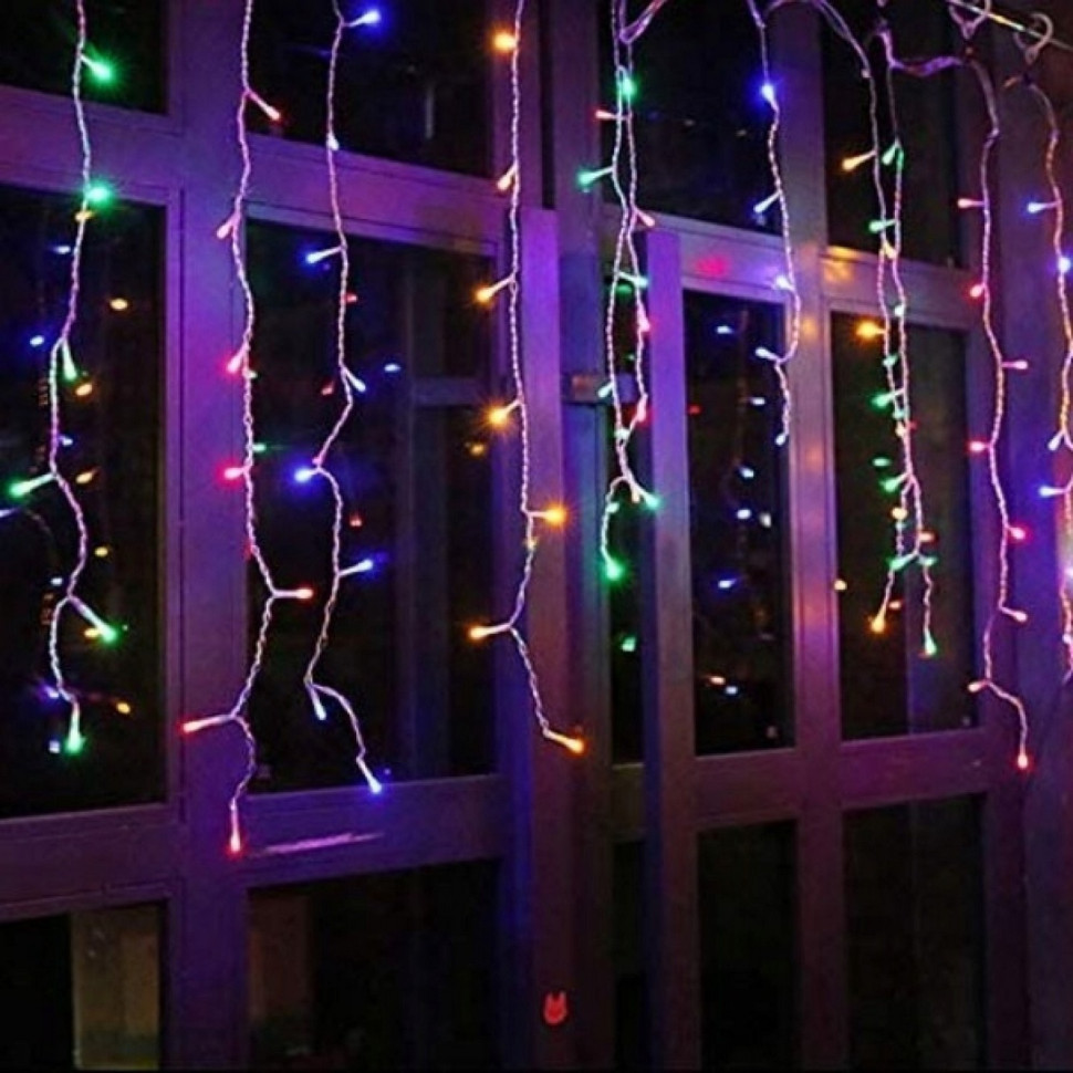 Гірлянда бахрома вулична Springos CL307, 12 м 300 LED-Pilot, Mix