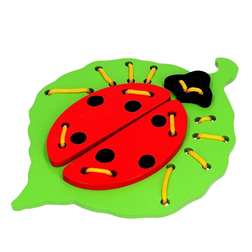 Детская деревянная шнуровка 