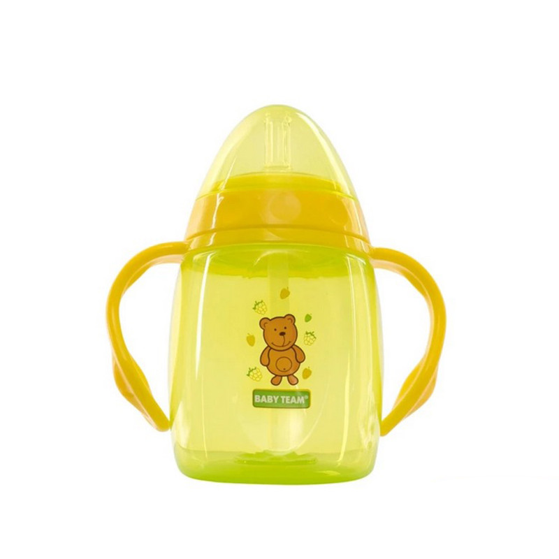 Поильник с силиконовым спаутом и ручками Baby Team 5003P 250 мл