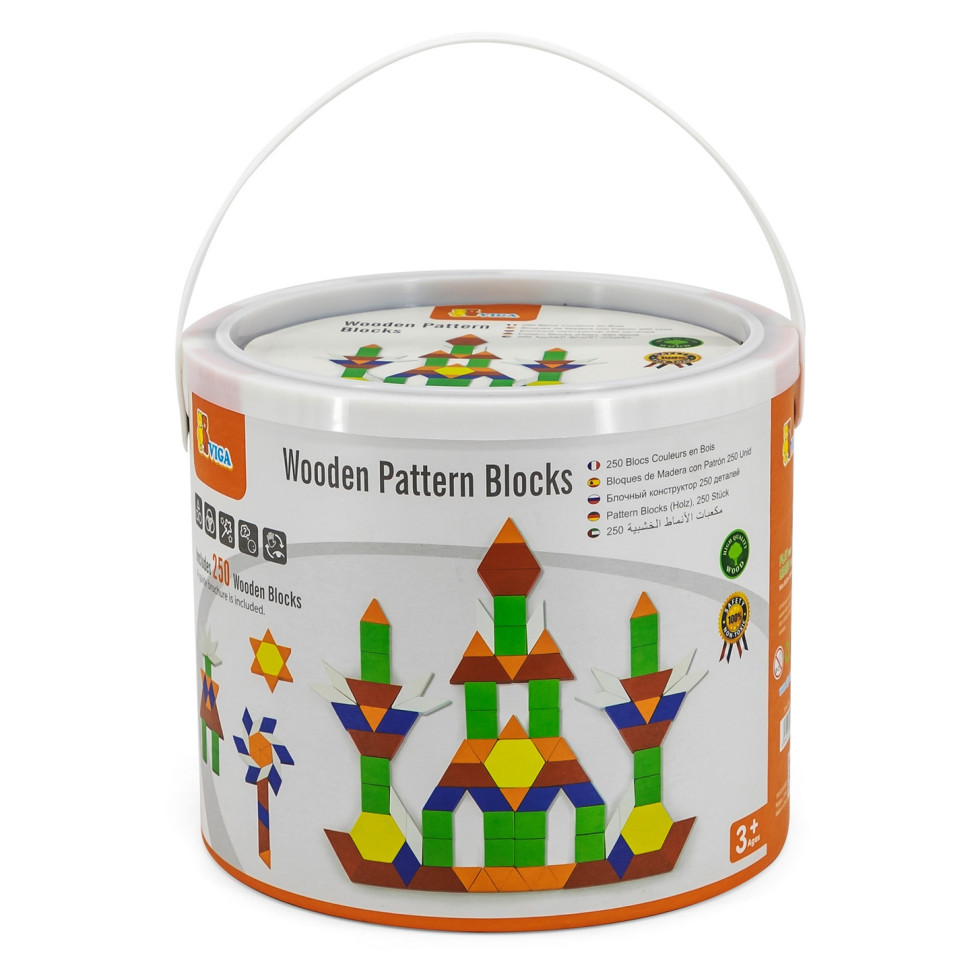 Игровой набор Цветная мозаика Viga Toys 50065, 250 элементов