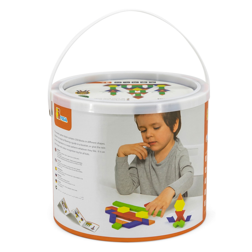 Игровой набор Цветная мозаика Viga Toys 50065, 250 элементов