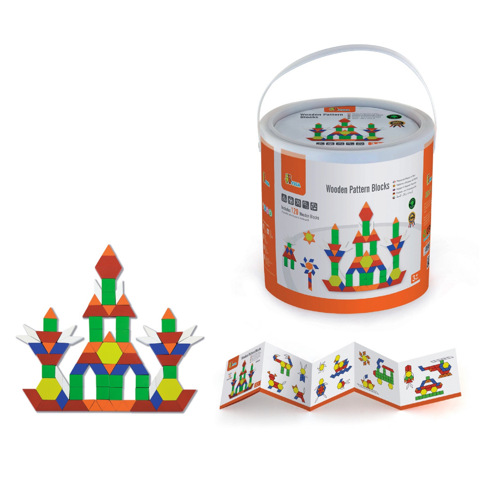 Игровой набор Цветная мозаика Viga Toys 50065, 250 элементов