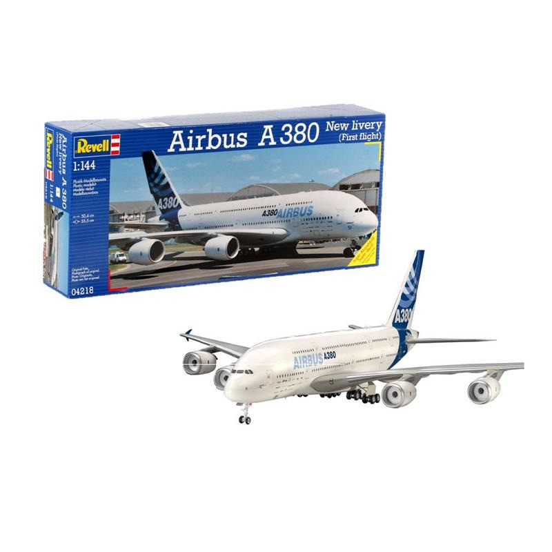 Сборная модель Самолет Airbus A380 Первый полет Revell RVL-04218 уровень 5, масштаб 1:144