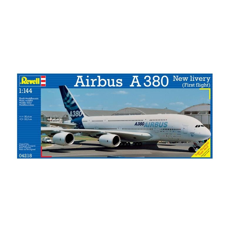 Сборная модель Самолет Airbus A380 Первый полет Revell RVL-04218 уровень 5, масштаб 1:144