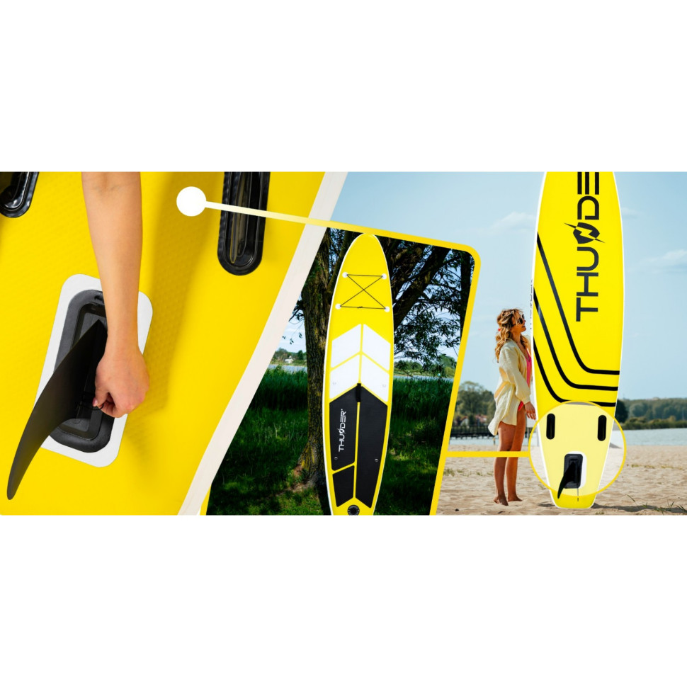Надувная SUP доска Coast Thunder SUP-COAST-YELLOW с веслом Yellow 320 см