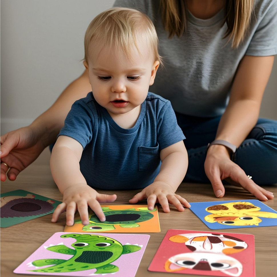 Набор карточек с тактильными элементами 