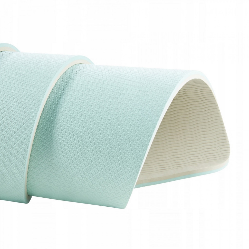 Килимок для йоги та фітнесу 4FIZJO 4FJ0374 TPE 180 x 60 x 0.6 см, Mint/Grey