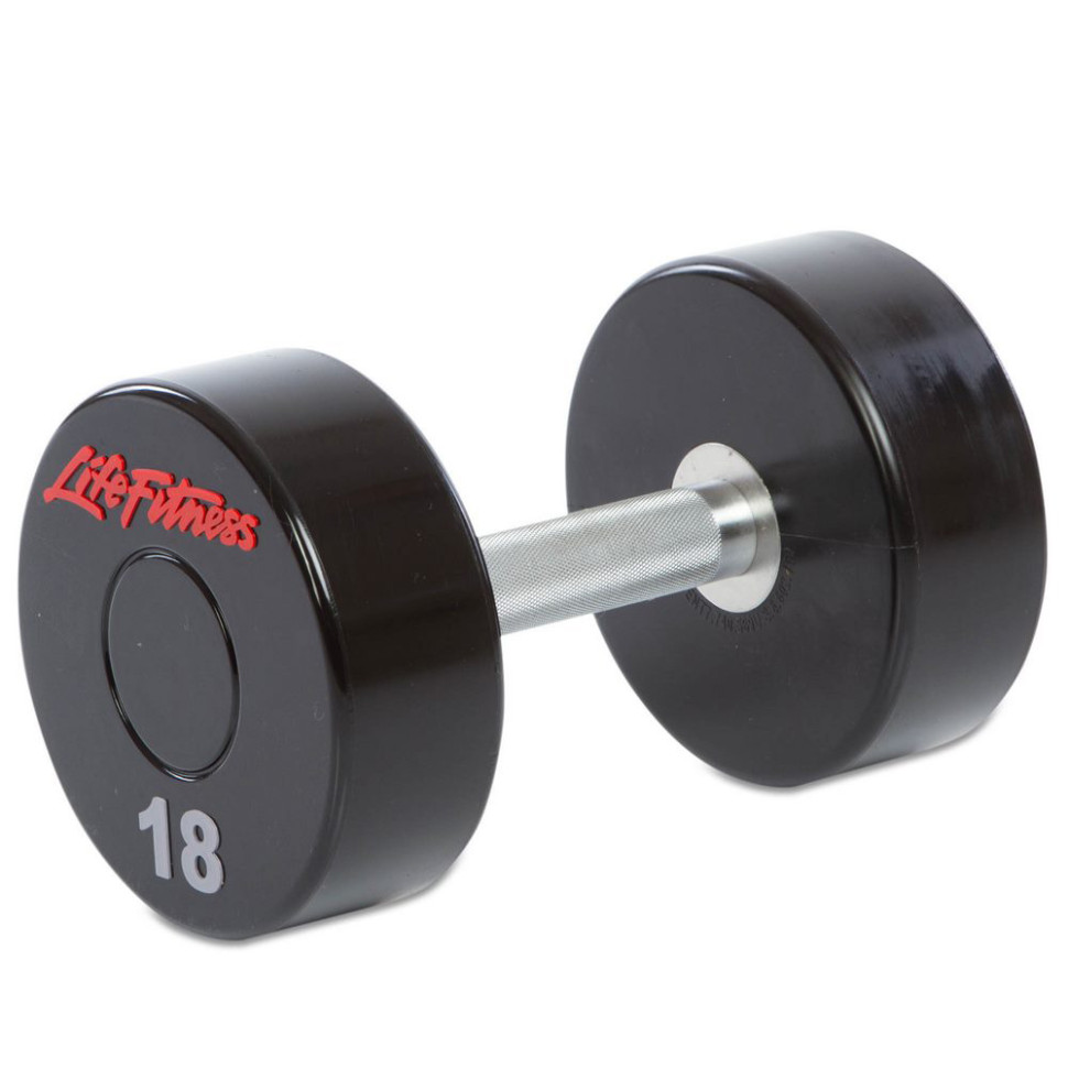 Гантель цельная профессиональная LIFE FITNESS Gemini Sport GA-80081-18, 1 шт 18 кг