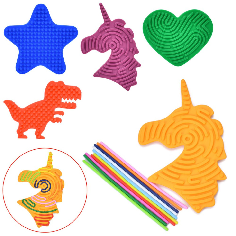 Дитяча розвиваюча дошка для сенсорної активності Bambi 1798 силіконові палички