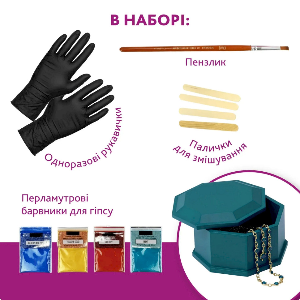 Набір для виготовлення оригінальної скриньки для прикрас Alexes GP-005 із гіпсу