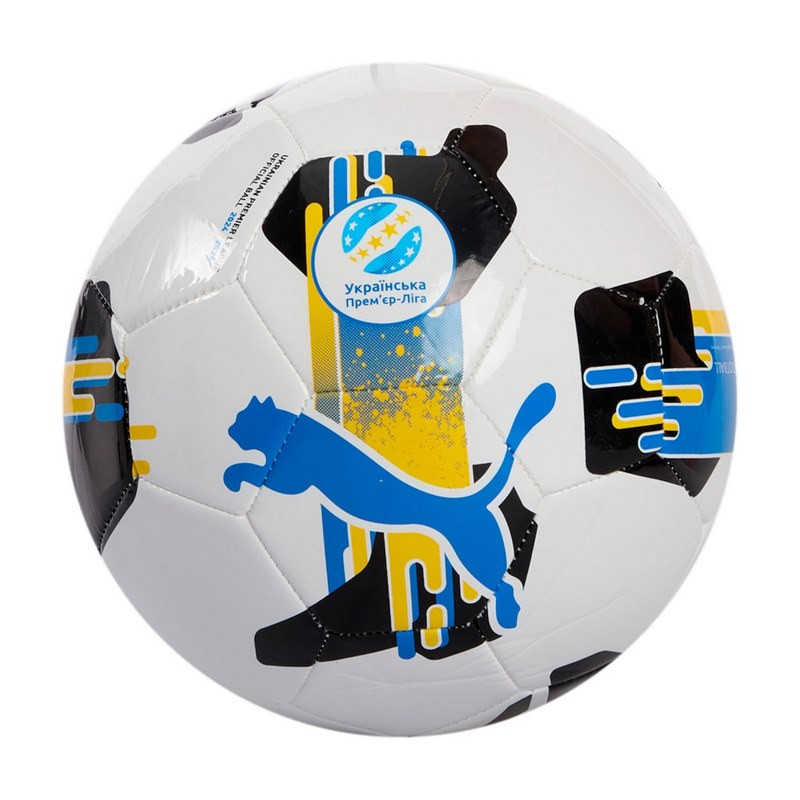 Мяч футбольный Orbita UPL (MS) Puma 084593-01-4 белый, черный, желтый, голубой № 4