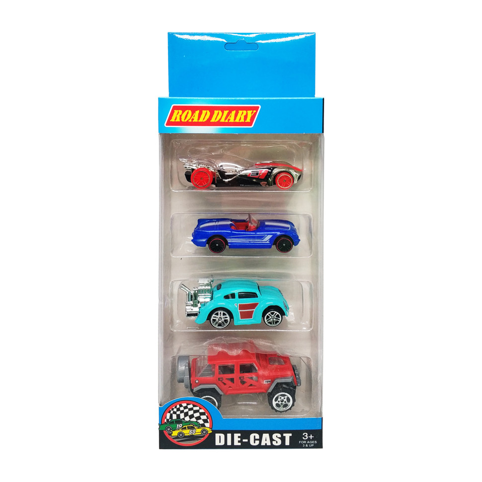 Набір металевих машинок A-Toys 698-04S у коробці 4шт