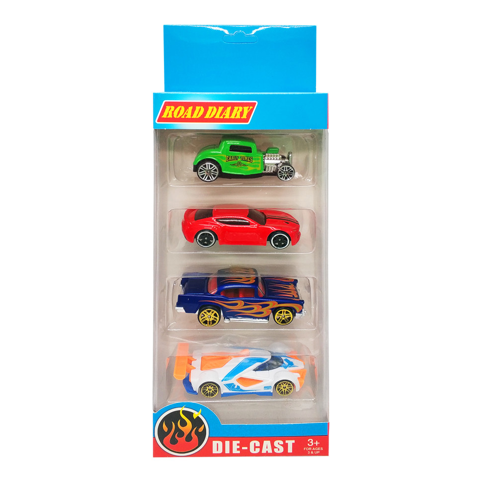 Набір металевих машинок A-Toys 698-04S у коробці 4шт