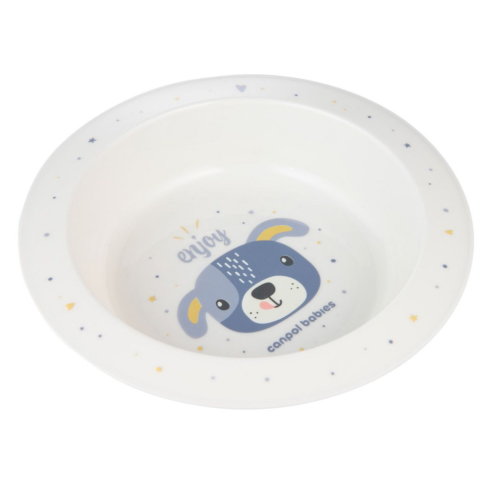 Детская пластиковая мисочка Cute animals Canpol babies 4/412_blu2 голубой, 270 мл