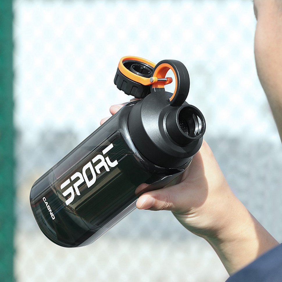Пляшка для води KXN-1237 Casno KXN-1237_Black 1,5 л, чорний