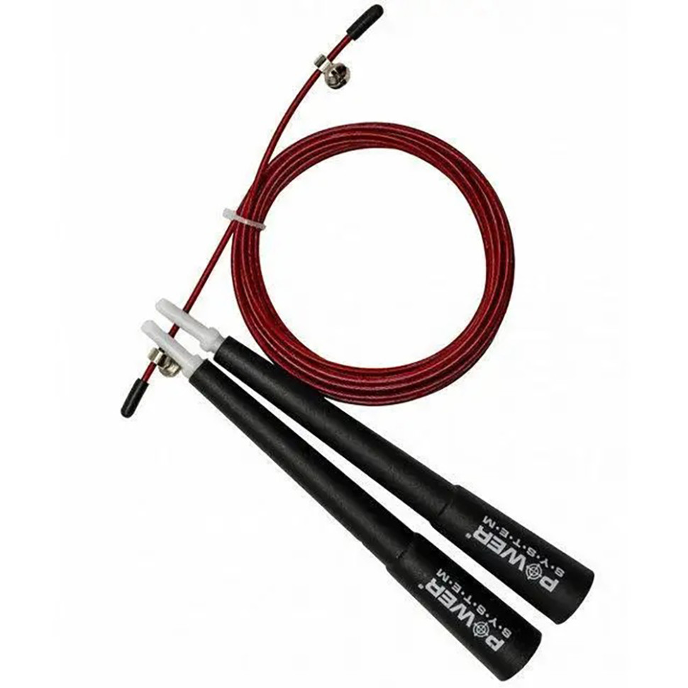 Скоростная скакалка Ultra Speed Rope Power System PS-4033_Black-Red