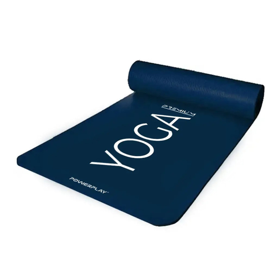 Килимок для йоги та фітнесу NBR PERFORMANCE MAT PowerPlay PP_4151_Blue_1,2cm, (183x61x1.2 см), Синій
