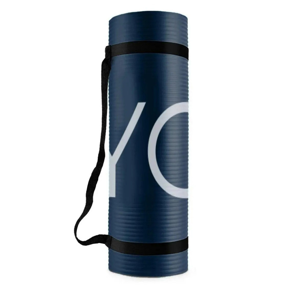 Килимок для йоги та фітнесу NBR PERFORMANCE MAT PowerPlay PP_4151_Blue_1,2cm, (183x61x1.2 см), Синій