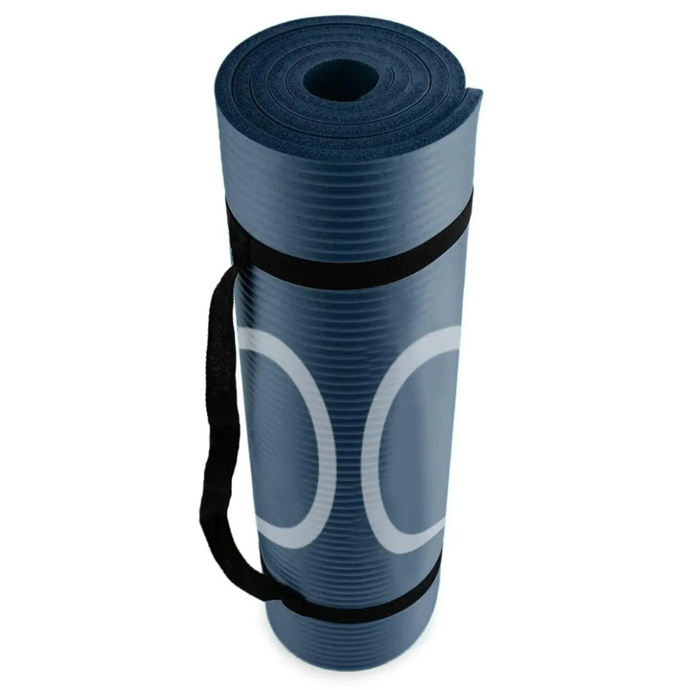 Килимок для йоги та фітнесу NBR PERFORMANCE MAT PowerPlay PP_4151_Blue_1,2cm, (183x61x1.2 см), Синій