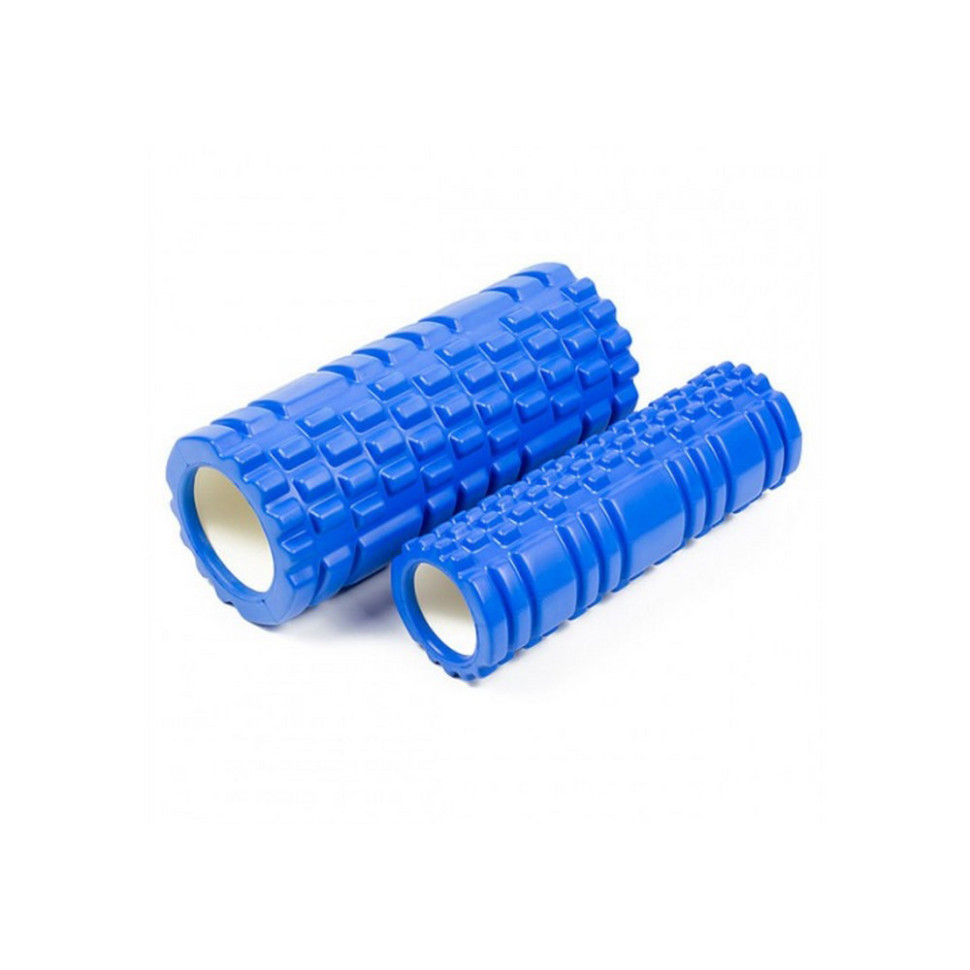 Масажний ролик Grid Roller Double EasyFit EF-7737-3-Bl 33 см, Синій