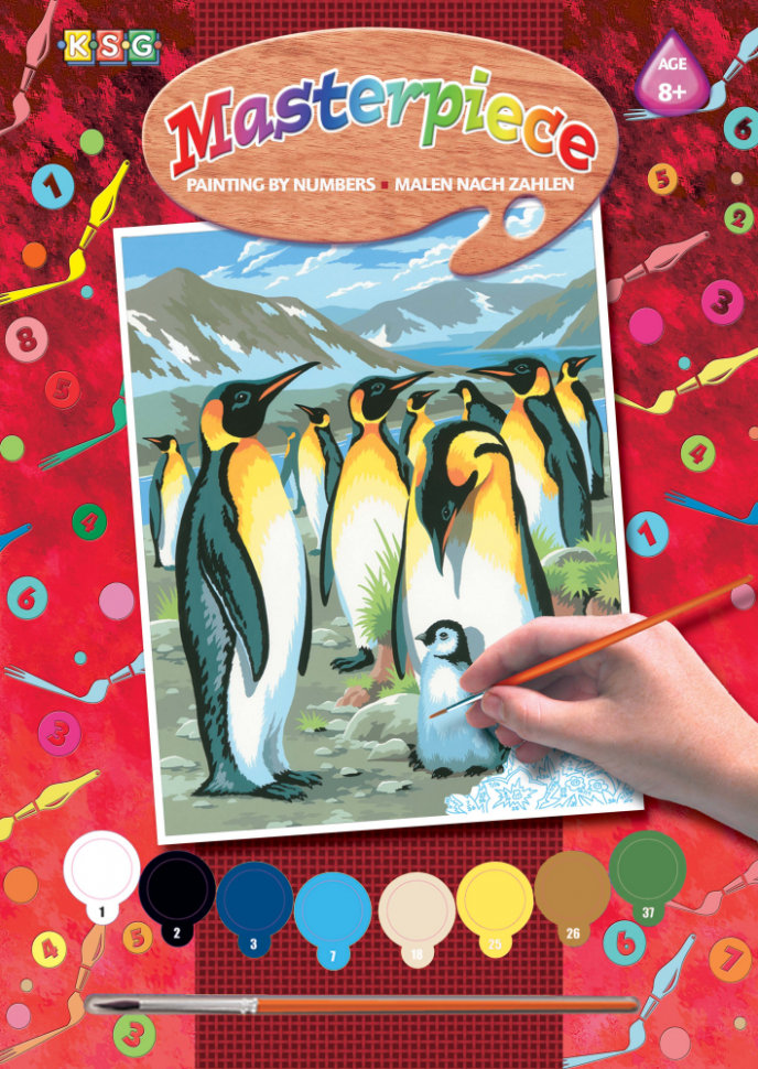 Набір для творчості Sequin Art PAINTING BY NUMBERS JUNIOR Penguins SA0033