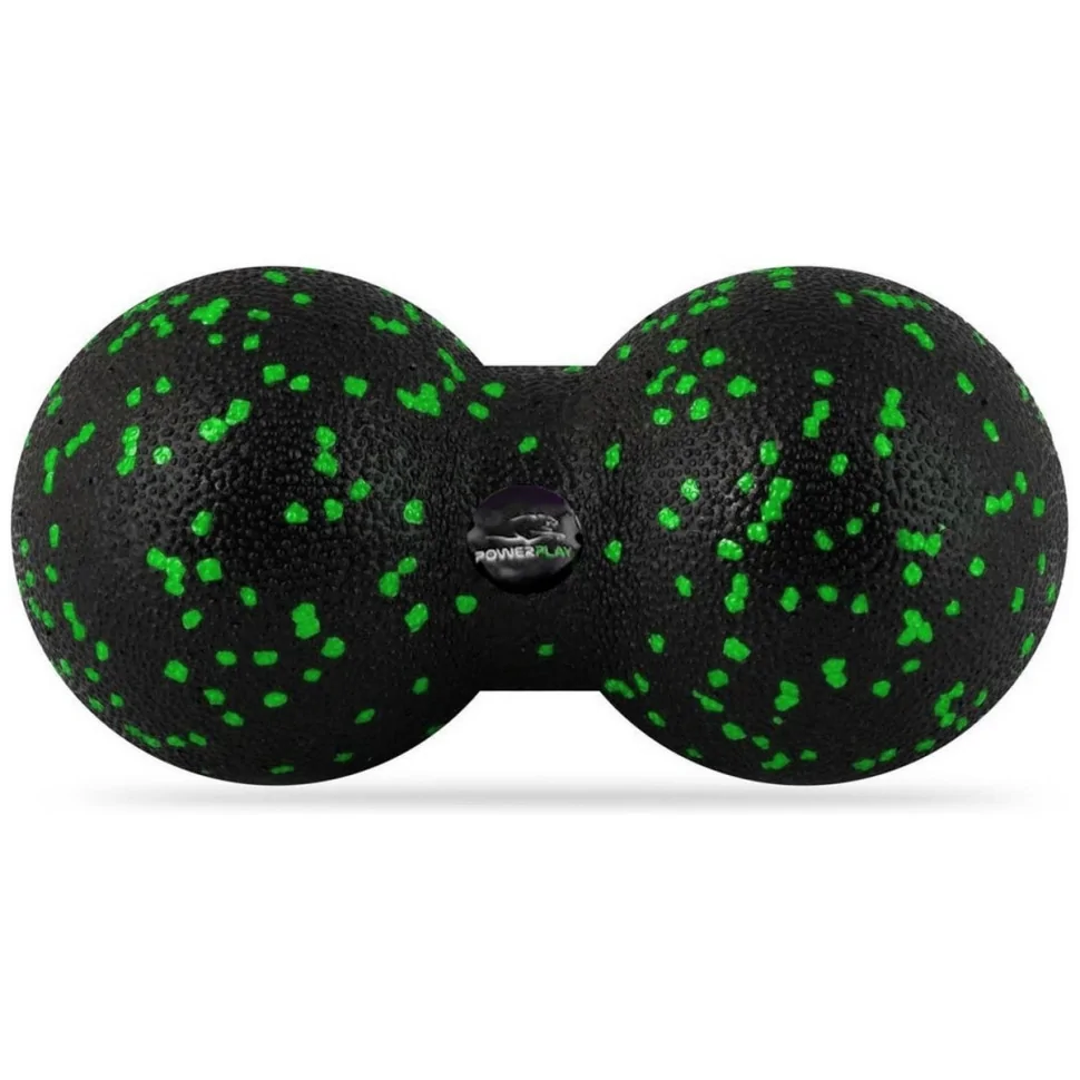 Набор для массажа и йоги 4 в 1 PowerPlay PP_4093_Green 3 мячика + валик массажер 15 х 5,3 см