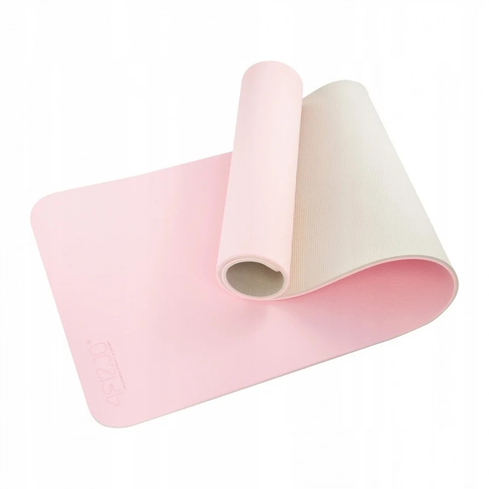Килимок для йоги та фітнесу 4FIZJO 4FJ0375 TPE 180 x 60 x 0.6 см, Pink/Grey