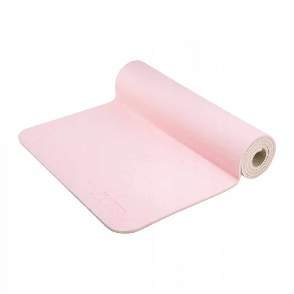 Килимок для йоги та фітнесу 4FIZJO 4FJ0375 TPE 180 x 60 x 0.6 см, Pink/Grey