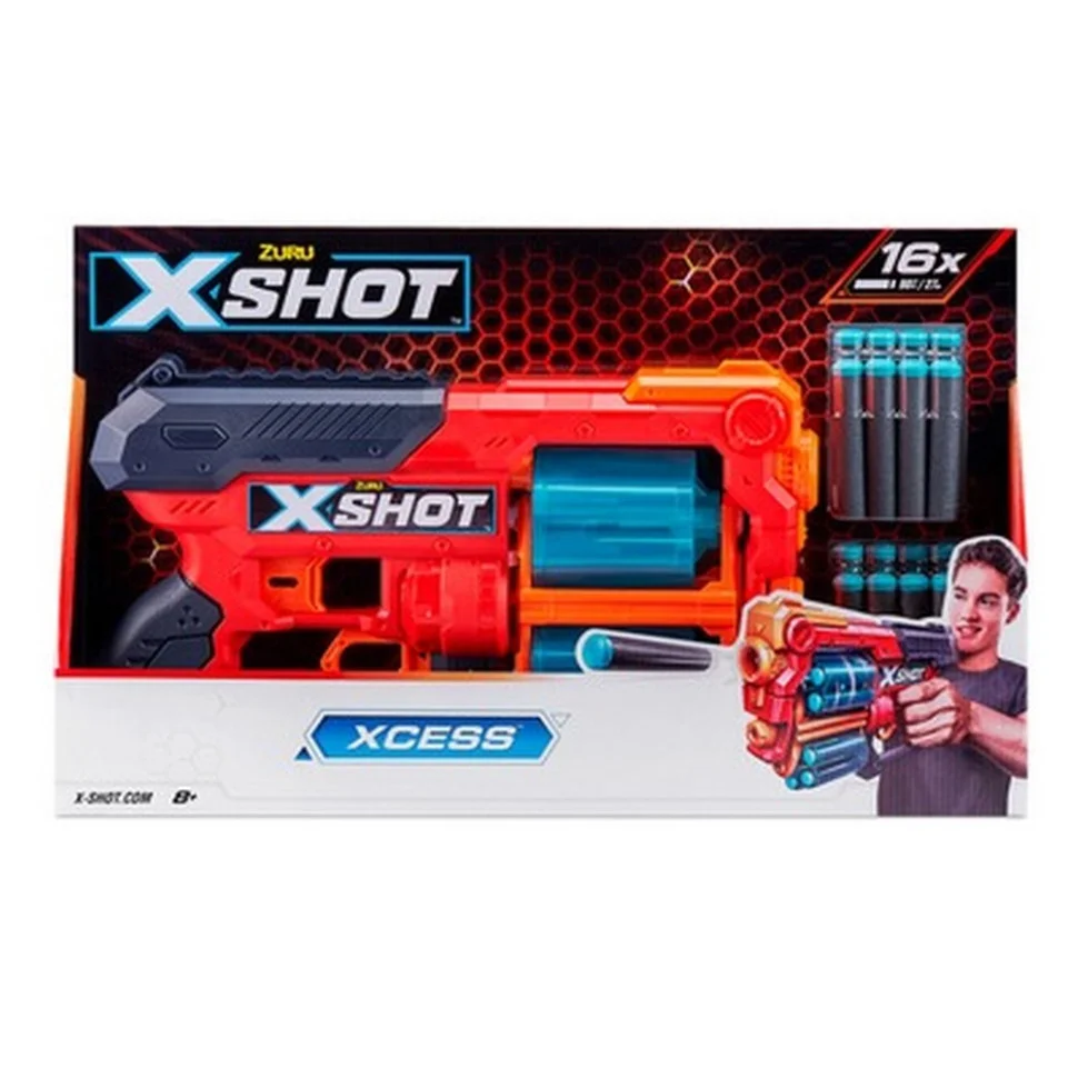 Скорострільний бластер X-Shot Red 36436R EXCEL Xcess TK-12 (16 патронів)