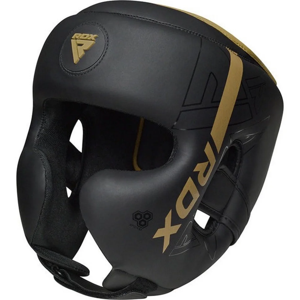 Боксерский шлем F6 KARA Matte RDX Inc Limited HGR-F6MGL-XL, Golden, XL (капа в комплекте)