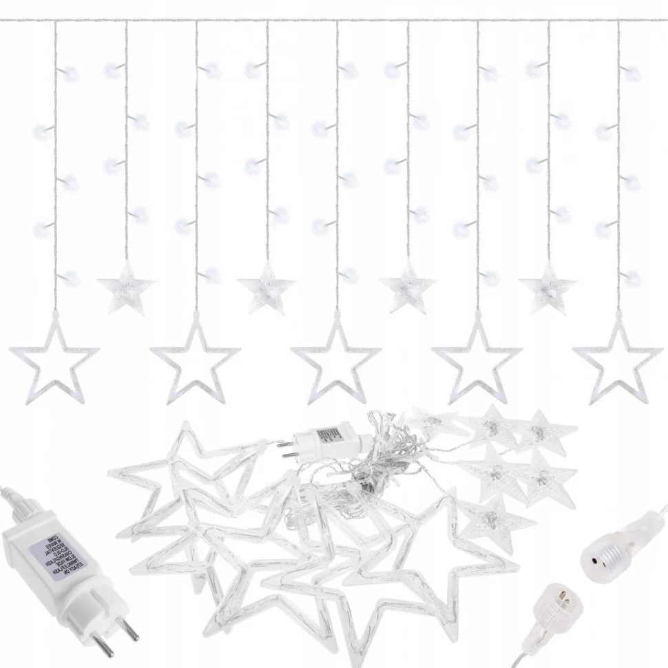 Гірлянда бахрома вулична Springos CL4011, 2 м 138 LED, Cold White