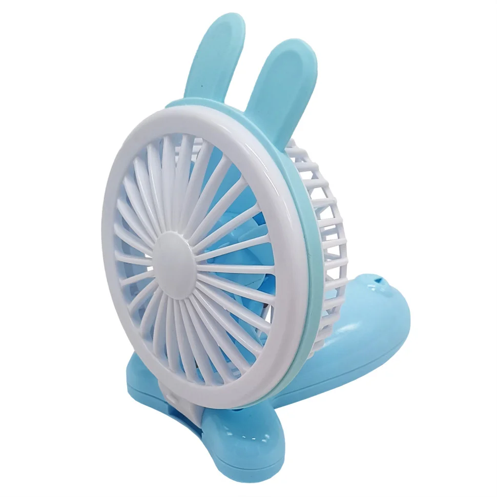 Вентилятор ручний портативний «Зайчик» Bambi VNTR-002-3(Blue) синій