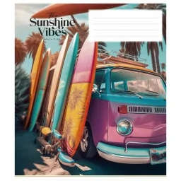 Тетрадь общая "Sunshine vibes" Школярик 048-3319L-2 в линию, 48 листов