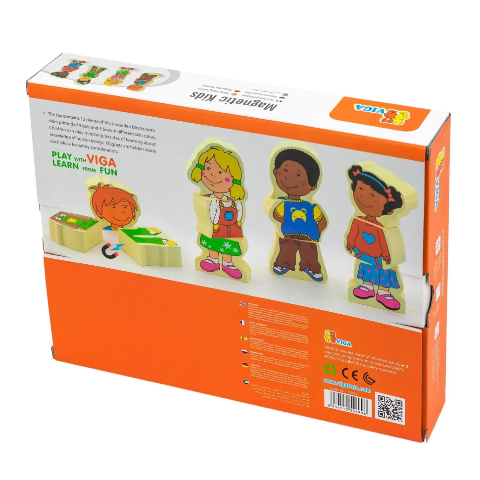 Набір магнітних фігурок Viga Toys 59699VG, 12 елементів