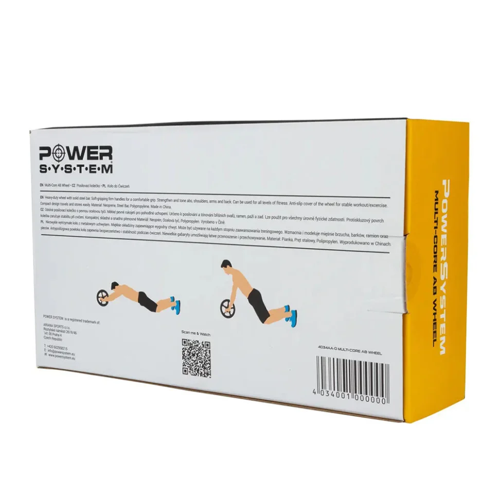 Колесо для пресса Multi-core AB Wheel Power System PS-4034_Yellow-Grey