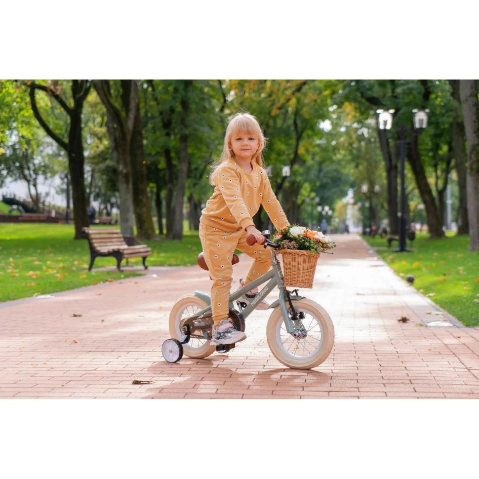 Детский велосипед Miqilong RM Бежевый 12