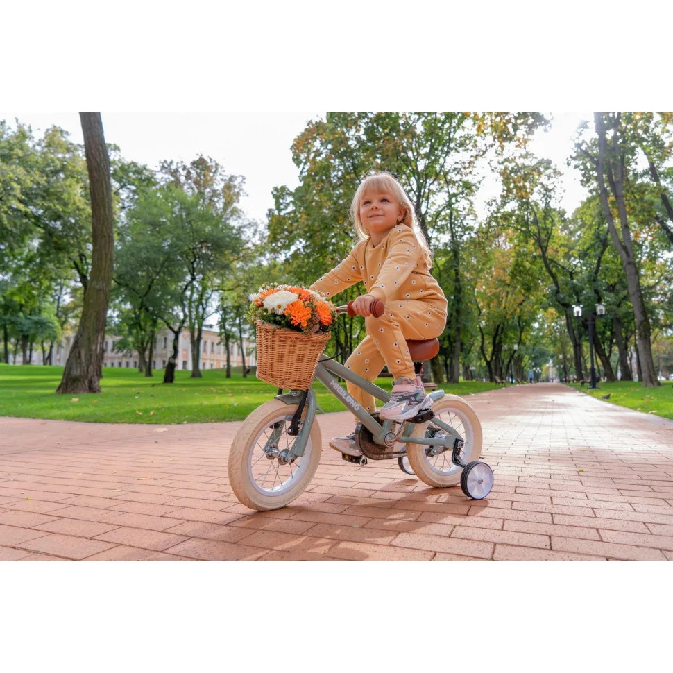 Детский велосипед Miqilong RM Бежевый 12