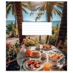 Тетрадь общая "Sunshine vibes" Школярик 048-3319L-4 в линию, 48 листов
