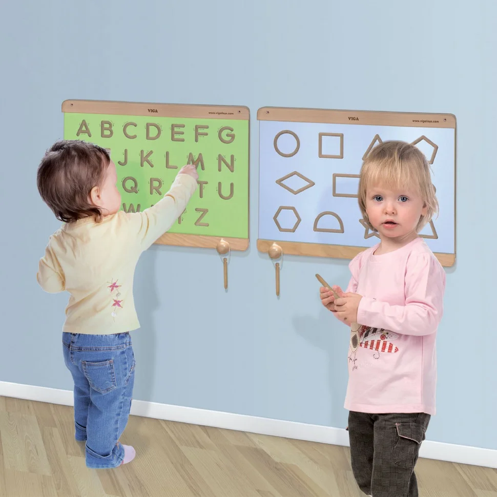 Деревянная доска  Написание заглавных букв Viga Toys 50857 английский