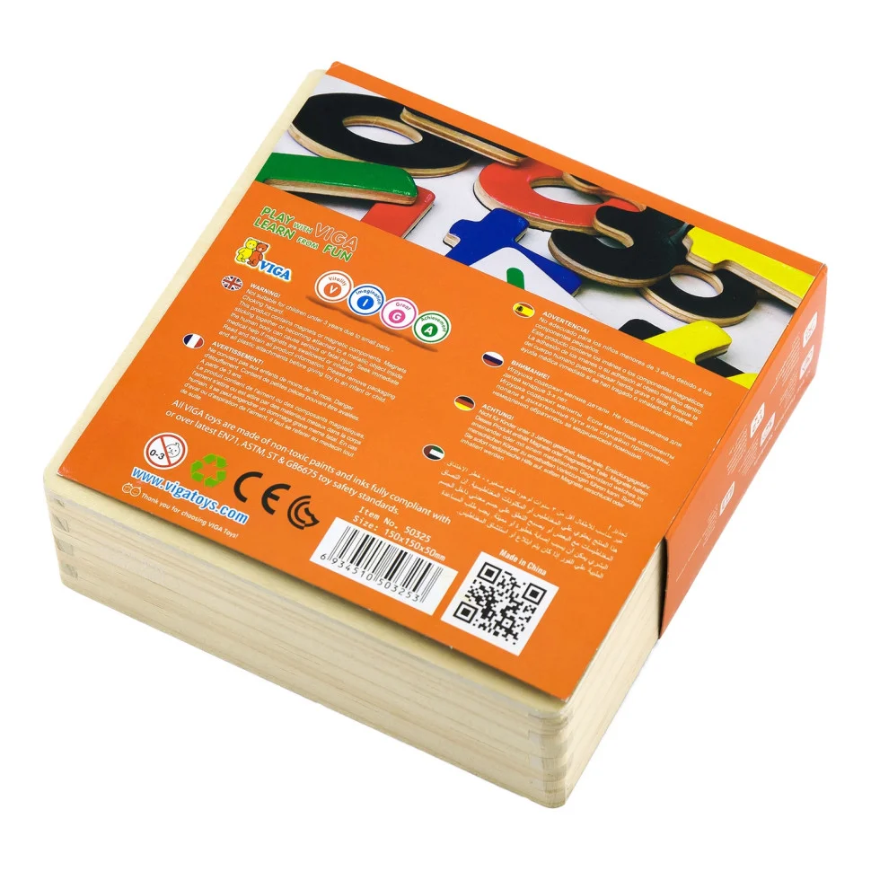 Набір магнітних цифр та знаків Viga Toys 50325, 37 штук