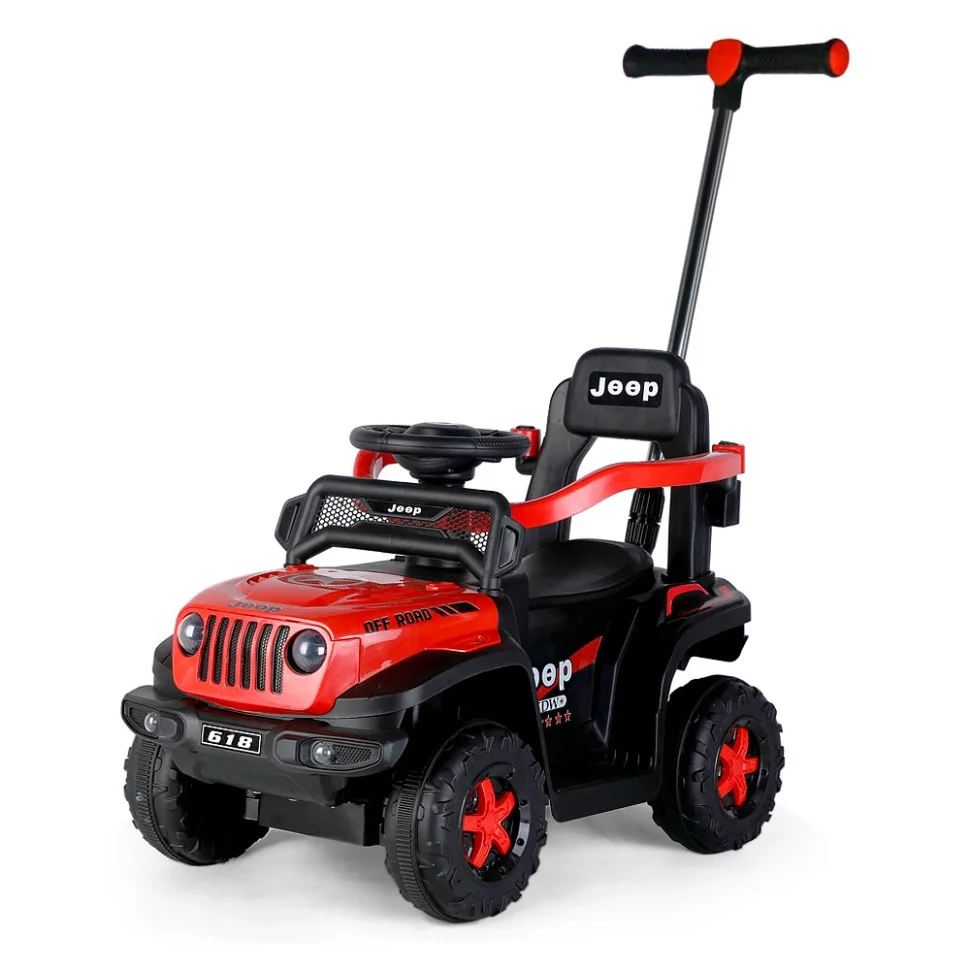 Дитяча каталка-толокар Bambi Racer M 5789EL-3 червоний, з батьківською ручкою