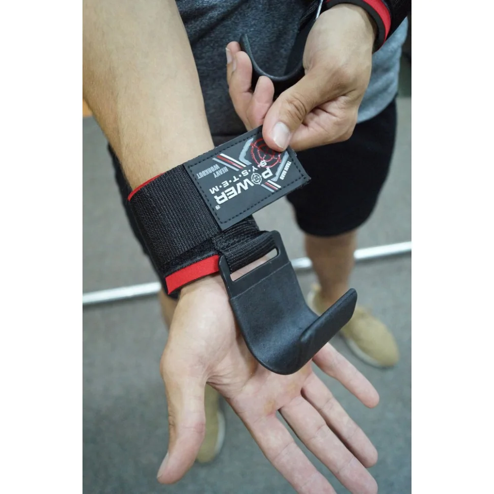 Гаки для тяги на зап'ясті Hardcore Hooks Power System PS-3310_Black-Red