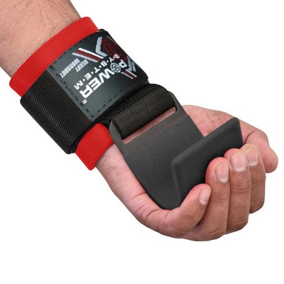 Гаки для тяги на зап'ясті Hardcore Hooks Power System PS-3310_Black-Red