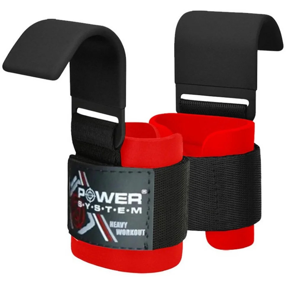 Гаки для тяги на зап'ясті Hardcore Hooks Power System PS-3310_Black-Red